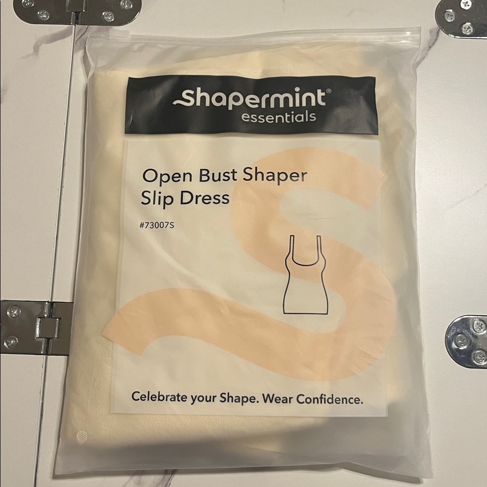 Shapermint Essentials Open Bust Shaper Slip Dress in Cream - Picture 2 of 2